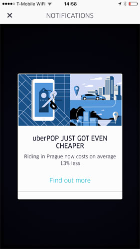 UberPOP in Prague Just Got Cheaper by 13%