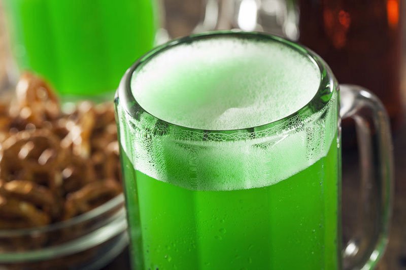 On St. Patrick's Day You Can Try the Green Beer on Many Places