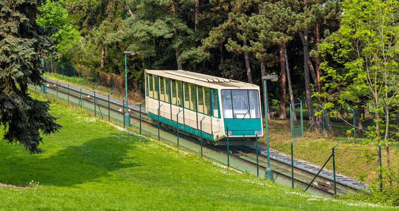 Using Funicular to get to the Petrin Hill is a Fun and Comfortable Way of Transport
