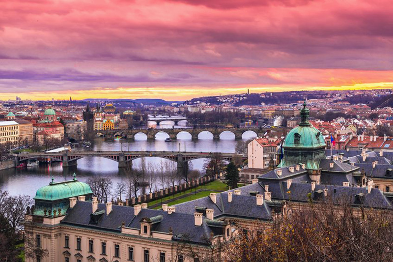 Summer Sunsets Over the Prague Are Unforgettable