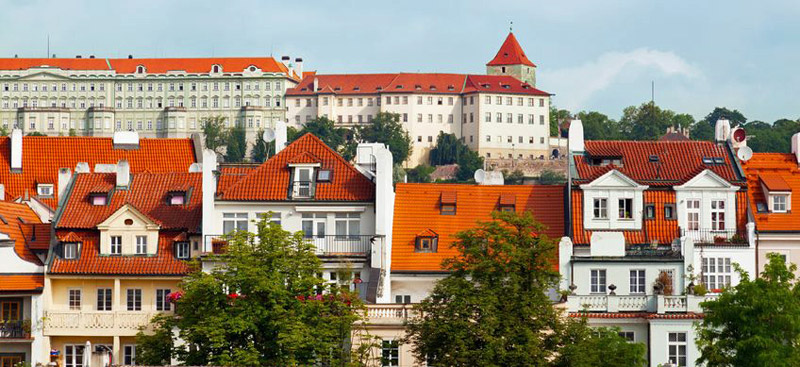 View of the Lobkowicz Palace (in the middle back)