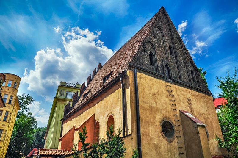 The Old-New Synagogue in Prague Jewish Quarter