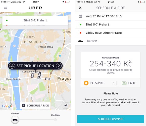 Uber Prague News – Pay Cash and Book in Advance